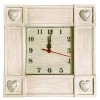 Orologio da parete quadrato legno Cuori Cm. 30x30