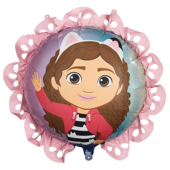 Palloncino mylar rotondo Cm. 52x52 - Gabby Dollhouse