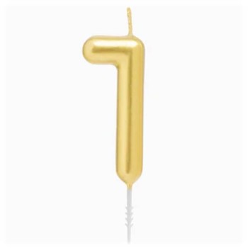 Candelina per torte Cm. 6 - Numero Oro Gold - Nr. 1