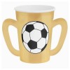 Bicchiere carta Coppa calcio con maniglie dorata 270cc. - Cf. 6 pezzi