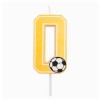 Candelina per torte Cm. 7,5 - Numero con pallone calcio - Nr. 0