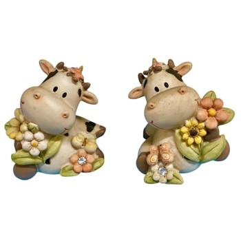 Mucca Lola resina media cm. 7 in scatola regalo
