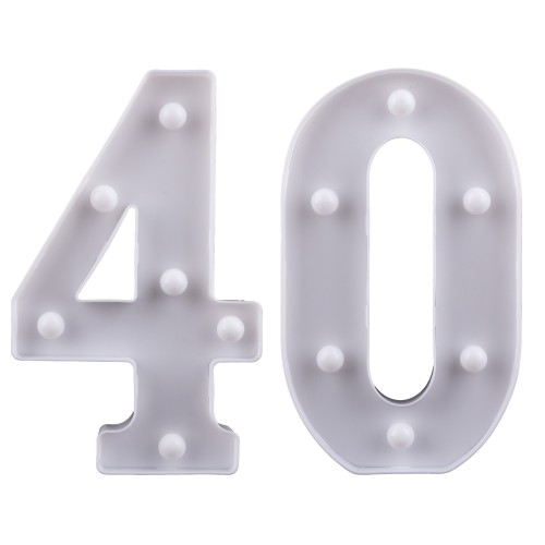 Numeri in pvc con led luminosi Cm. 24x3,5x21 -...