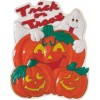 Decorazione termoformata pvc zucche con fantasma cm. 50x38