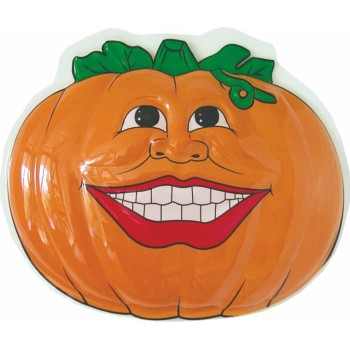 Decorazione termoformata pvc zucca sorridente cm. 35x40