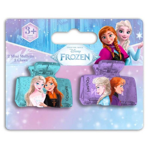 Blister 2 mollette fermacapelli - Frozen