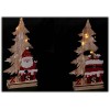 Albero di natale in legno con 8 led XMAS Cm. 18x5x35 - Modelli assortiti