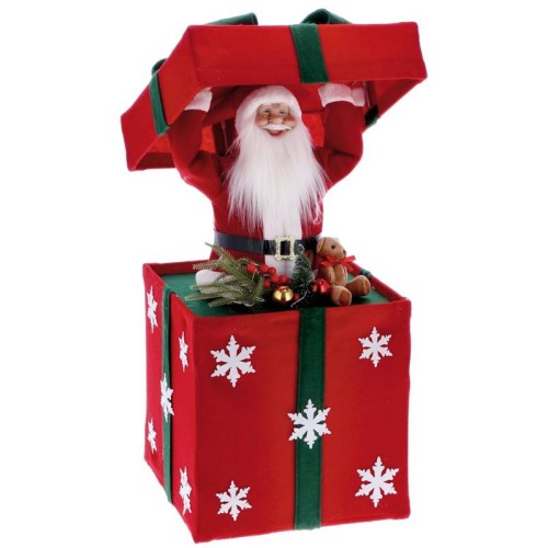 Pacco regalo con Babbo Natale e 20 led Cm....