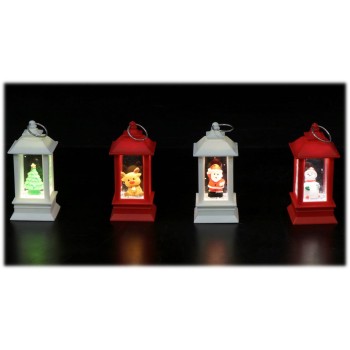 Mini lanterna natalizia con led Cm. 5x5x10 - Modelli...
