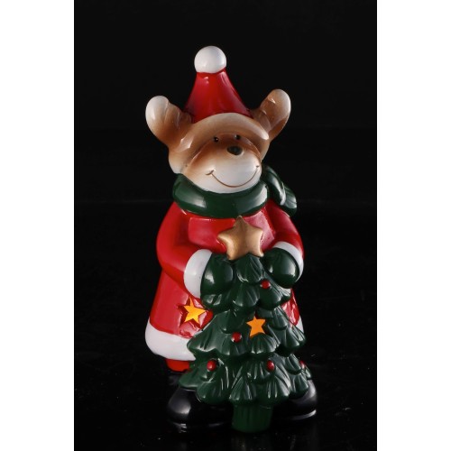 Albero di natale con Babbo Natale/Renna con led...