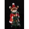 Albero di natale con Babbo Natale/Renna con led Cm. 7x17