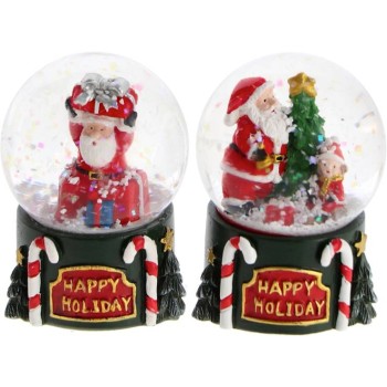 Sfera natalizia palla di neve con base 3D Cm. 5x7 -...