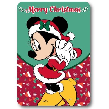 Pail soft Cm. 100x140 - Minnie Merry Christmas
