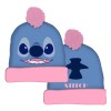 Cappello con risvolto e pon pon - Stitch