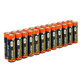 Blister 24 batterie alcaline Stilo AA Uniross Industrial...