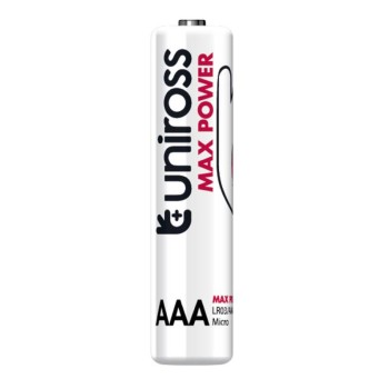 Blister 4 batterie alcaline Mini Stilo AAA Uniross Max Power 2