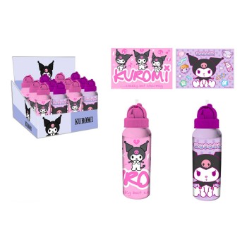 Borraccia alluminio 550 ML con cannuccia - Kuromi