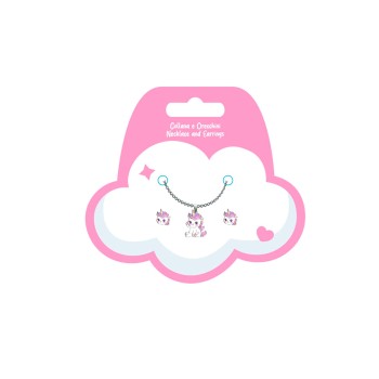 Set collana e orecchini - Unicorno