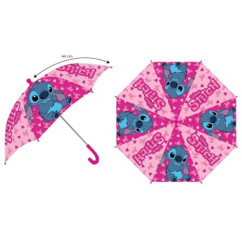 Ombrello lungo automatico 48 Cm. – Stitch Girl