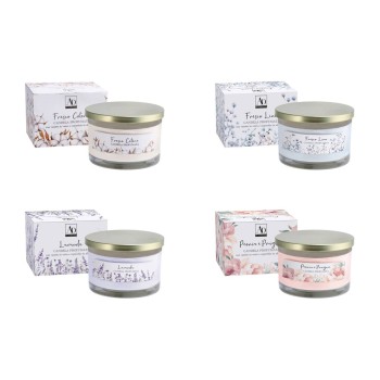 Candela in vasetto vetro profumata Cm. 12x9 - Fragranze...