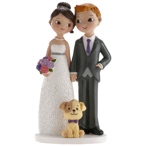 Cake topper resina deluxe Cm. 16 - Coppia sposi...