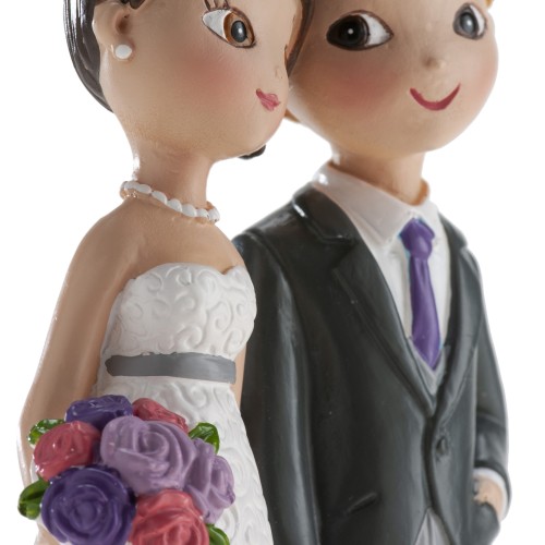 Cake topper resina deluxe Cm. 16 - Coppia sposi...