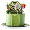 Candeline per torta 2D Cm. 8 - 4 pezzi - Calcio