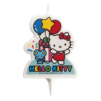 Candelina per torta 2D Cm. 7,5 - Hello Kitty