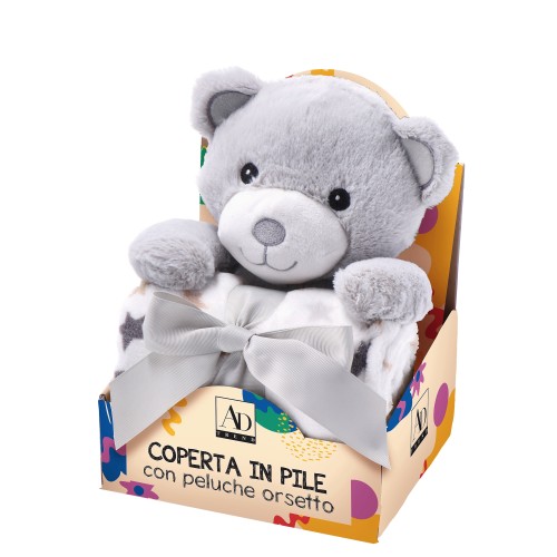 Peluche orsetto con coperta pail Cm. 75x90 –...