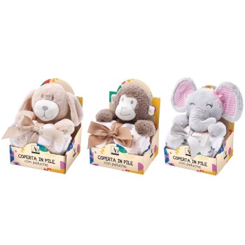 Peluche animali con coperta pail Cm. 75x90 – Modelli...