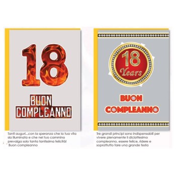 Biglietto auguri 18 anni metal
