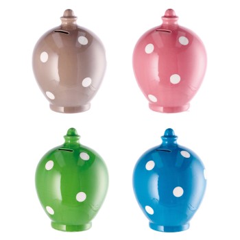 Salvadanaio ceramica classico colorato Cm. 12x15 –...