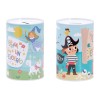 Salvadanaio cilindro latta classico - Cm. 10x15 - Baby - Soggetti assortiti