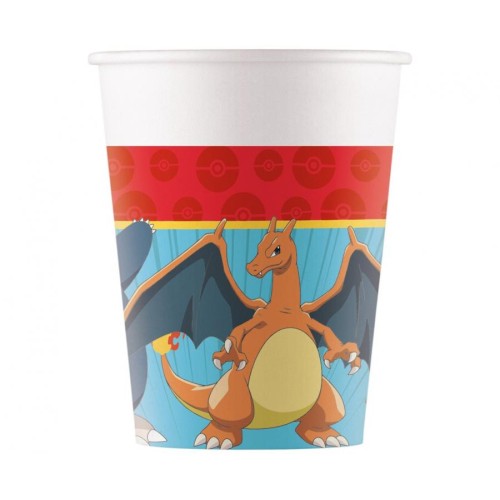 Bicchiere carta 200 ML - Cf. 8 pezzi - Pokemon