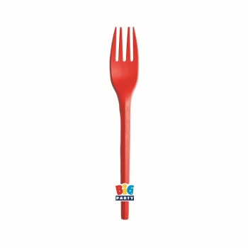 Forchette Ecolor Compostabili Cm. 16 - Cf. 20 pezzi - Rosso