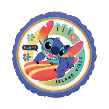 Palloncino mylar 18" Cm. 45 - Stitch surf