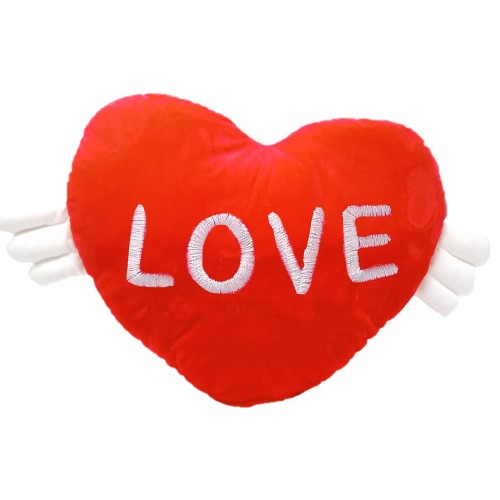 Cuore in peluche con ali Cm. 60x32 «Love»
