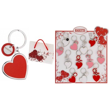 Portachiavi in metallo "Cuore" in bustina regalo -...
