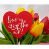 Cake topper "Cuore Love is in the air" Cm. 10x30