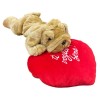 Peluche cane steso Cm. 40 con cuore