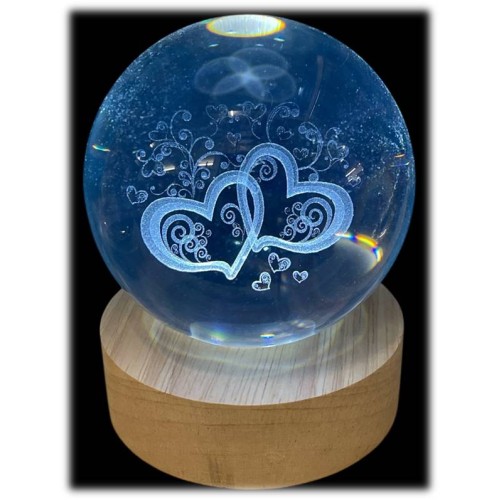 Lampada sfera crystal media Cm. 6 con base in...