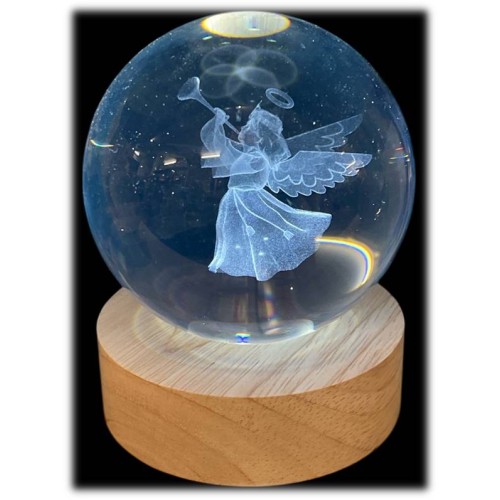 Lampada sfera crystal media Cm. 6 con base in...