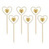 Pick cuore bianco e oro metal – Blister 6 pezzi