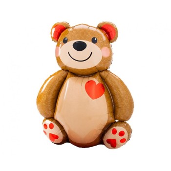 Palloncino mylar Cm. 48x65 – Orsetto con cuore