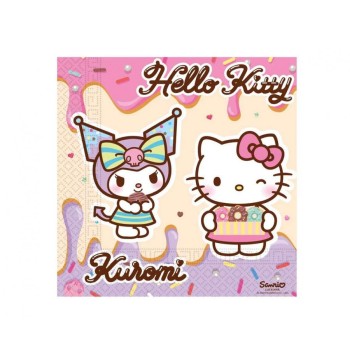 Tovaglioli carta Cm. 33x33 – Hello Kitty & Kuromi –...