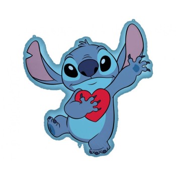 Palloncino mylar supershape Cm. 75x86 – Stitch con cuore