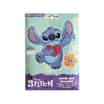 Palloncino mylar supershape Cm. 75x86 – Stitch con cuore 2