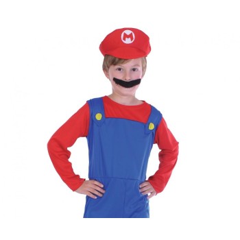 Costume completo Super Mario – Tuta e cappello – Cm. 120-130 2