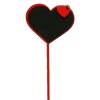 Set 24 pick in legno cuore con lavagnetta