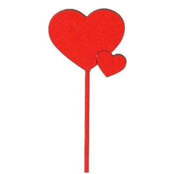 Set 12 pick in legno con cuore doppio